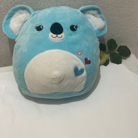 Squishmallows Cataleya Blue Koala Bear Hearts 11" Plush Kellytoy - Picture 1 of 4